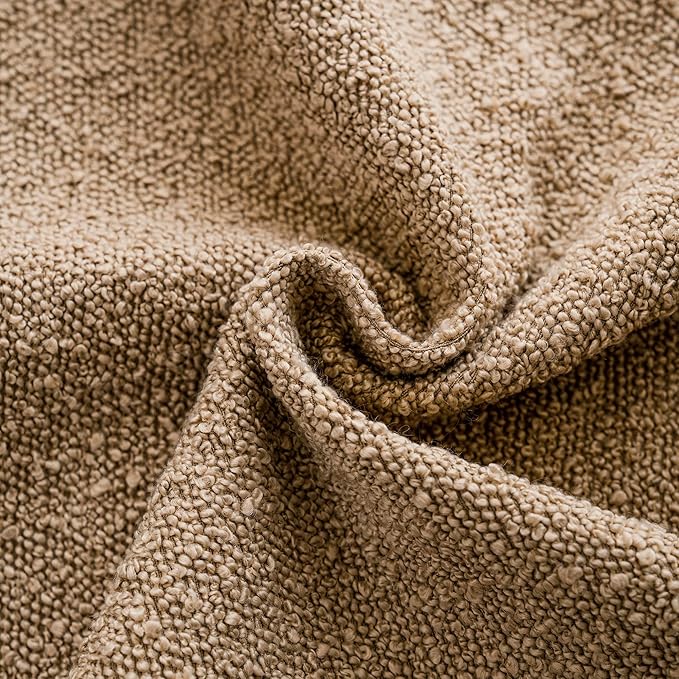 Foindtower Pack of 2 Textured Boucle Throw Pillow Covers Accent Solid Lumbar - Image 3
