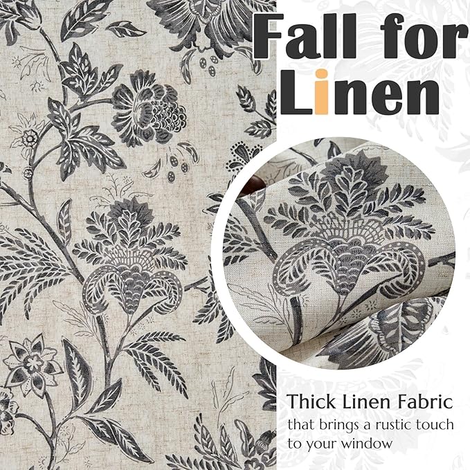 jinchan Linen Valance Curtain Window Treatment - Image 7