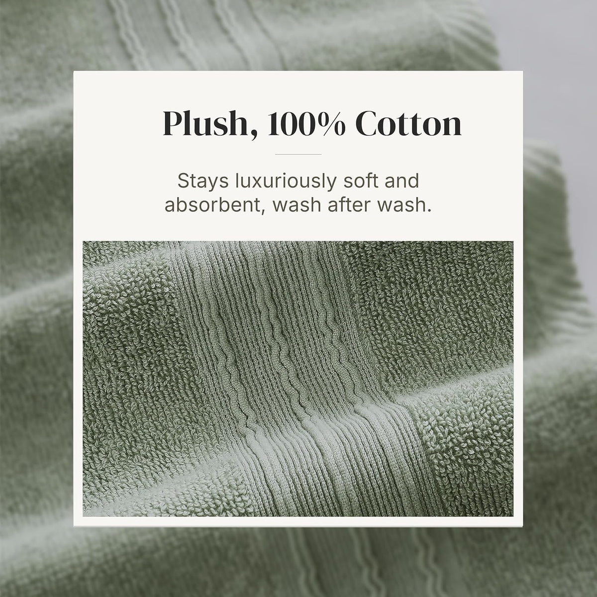 modern threads 6 piece bath towel set – showing dimensions
