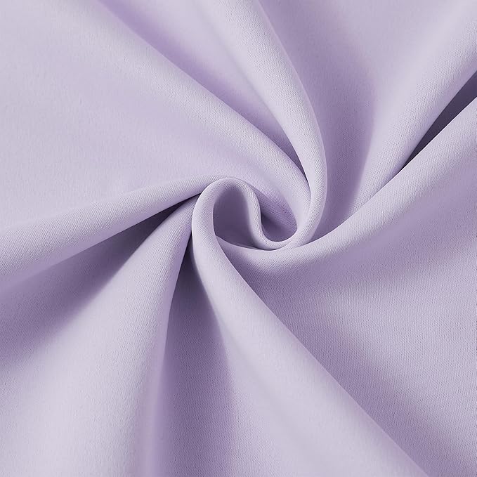 KEQIAOSUOCAI Lilac Blackout Curtain Drapes Pleated - Image 7
