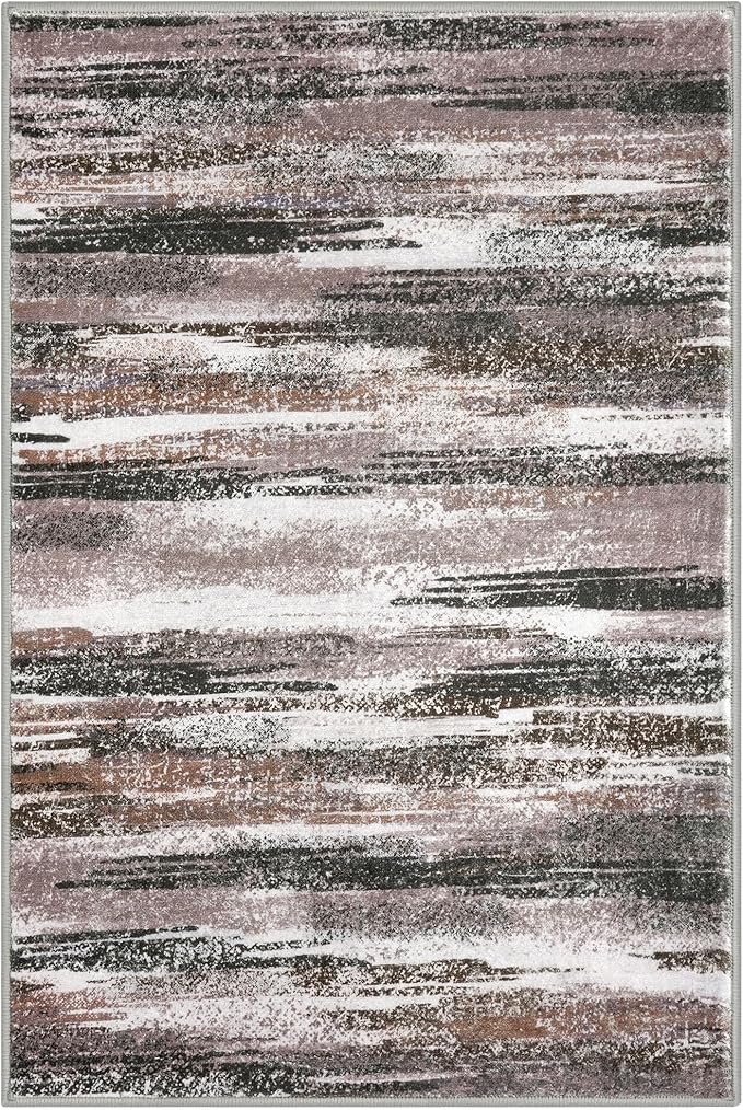 Modern Abstract 6x9 Machine Washable Living Room Rug Non-Slip Soft Bedroom Area - Image 8