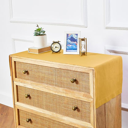 Solino Home Linen Mustard Yellow Table Runner 72 Inches Long - Image 9
