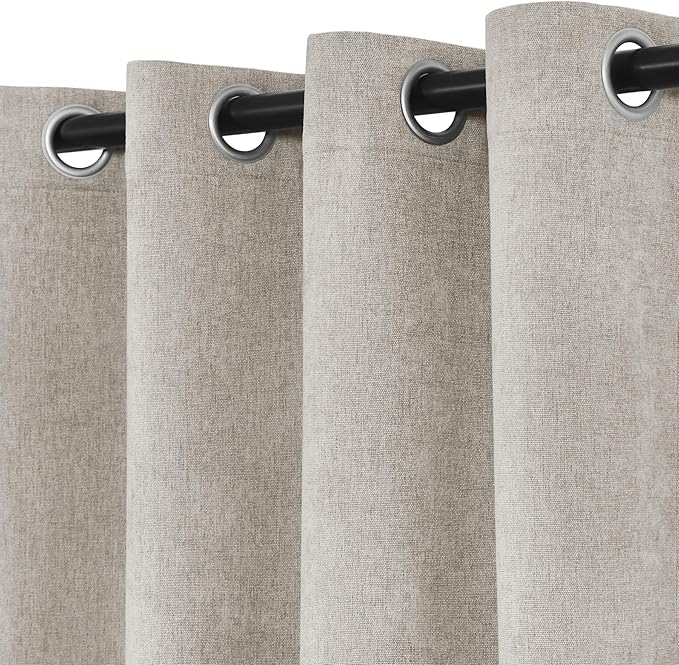 Macochico Thermal Blackout Chenille Curtains 100% Blackout Window Draperies by Macochico