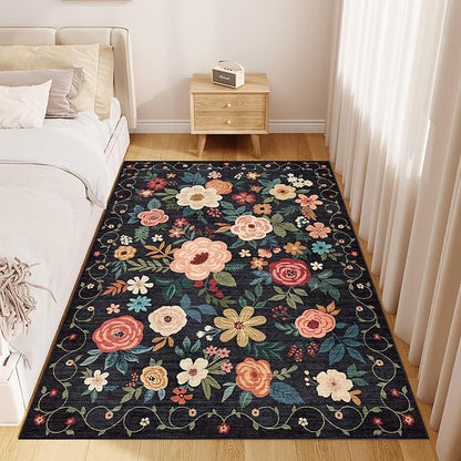 DUKINO 3x5 Area Rug, Floral Rugs - Image 8