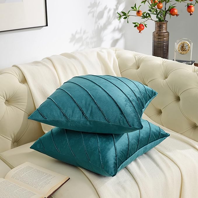 GIGIZAZA Decorative Velvet Pillow Covers 16x16, Living Room Square Cushion - Image 5