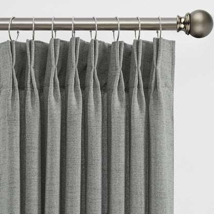 rain city grey linen curtains 45 inches long, main product view
