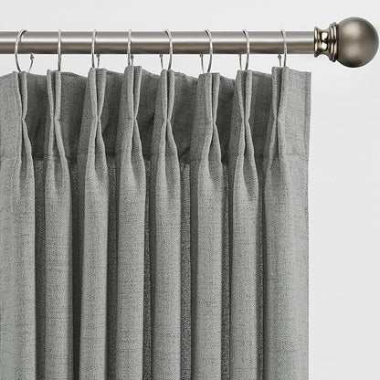 RAIN CITY Extra Long Pleated Sheer Curtains 108 inch Length 2 Panels Back Tab by RAIN+CITY