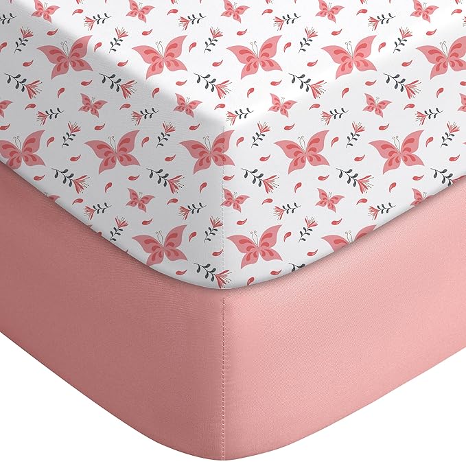 Yoofoss Baby Crib Sheets for Boys Girls, Fitted Crib Sheet 2 Pack for Standard by YOOFOSS