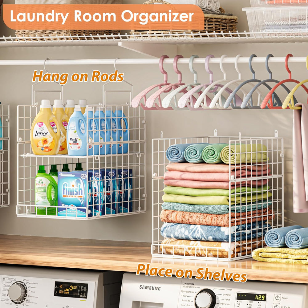 8-Tier Extended Depth Hanging Closet Organizers and Storage for Closet System...