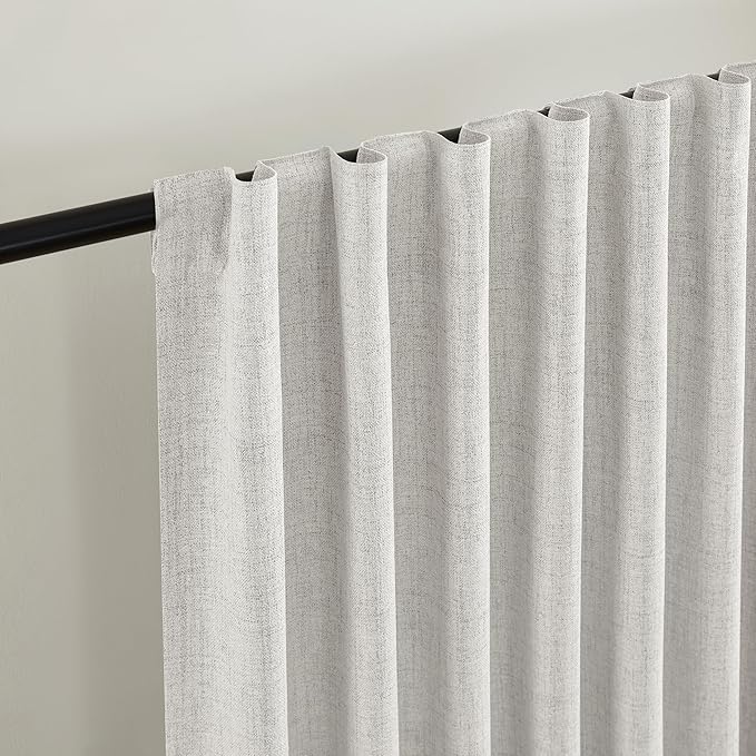 CUCRAF Custom Linen 100% Total Blackout Curtains, Light Blocking Drapes Thermal - Image 4