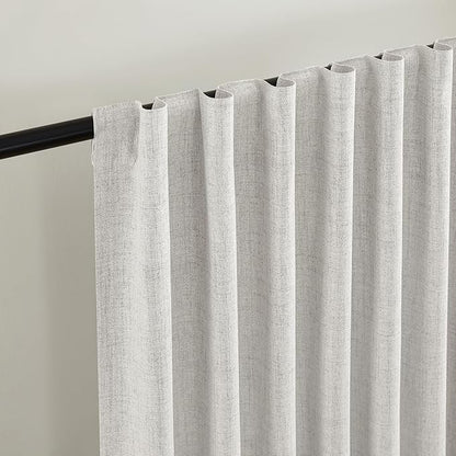 CUCRAF Custom Linen 100% Total Blackout Curtains, Light Blocking Drapes Thermal - Image 4