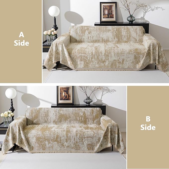 MEETSKY Oversized Couch Cover for Sectional Sofa Set Abstract Geometric Sofa - Image 6