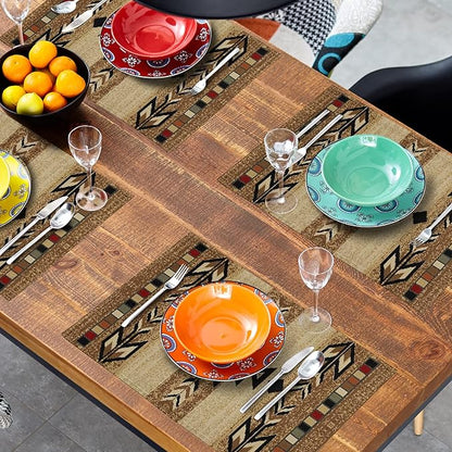 Giwawa Southwestern Placemats Rustic Tribal Geometric Decorative Table Mat - Image 8