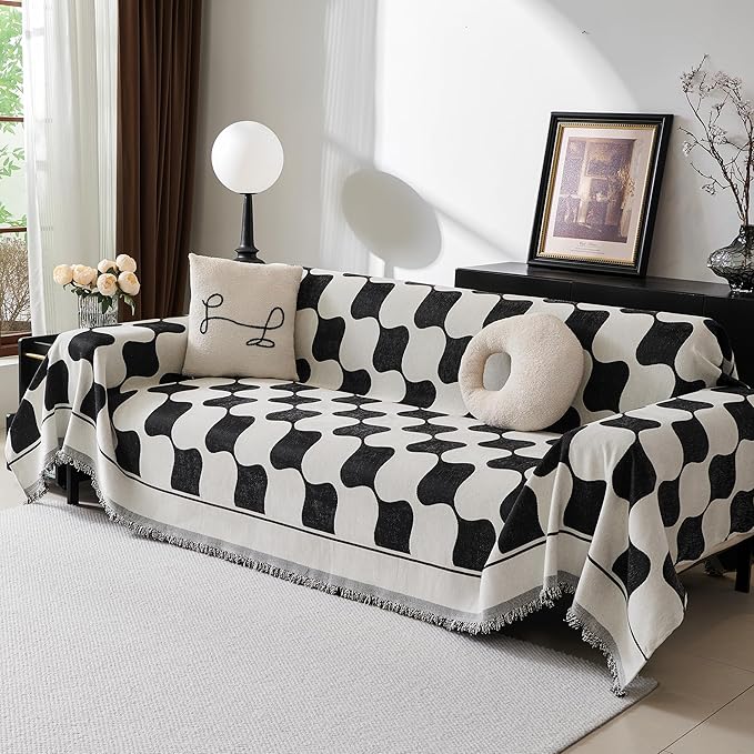 MEETSKY Couch Cover Sofa Cover Washable, Chenille Jacquard Sofa Covers - Image 2