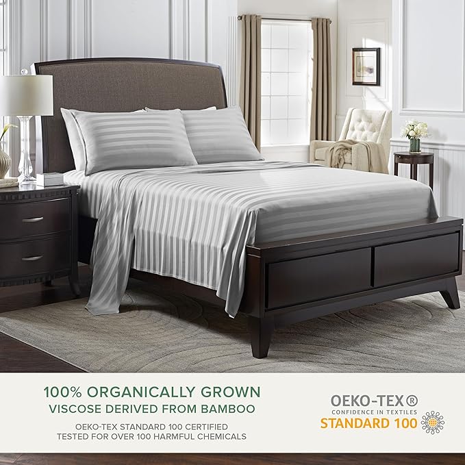 Pure Bamboo Split King Sheets, Genuine 100% Organic Viscose Derived from Bamboo - Image 2