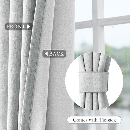 Macochico 52" Wx108 L 100% Blackout Curtains Extra Long Thermal Insulated - Image 6