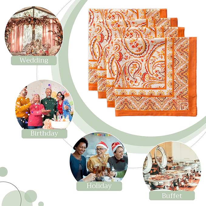 Maison d' Hermine Cloth Napkins Set of 4 100% Cotton - Image 6