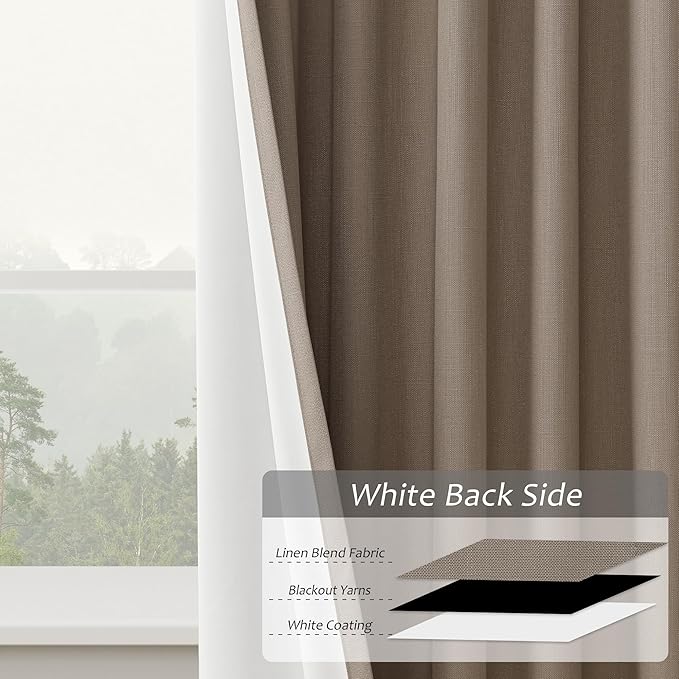 Light Taupe Blackout Curtains 84 Inch Long - Image 5