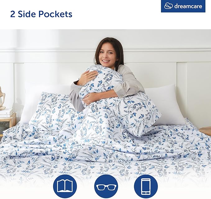 DREAMCARE King Size Floral Sheets - Image 5