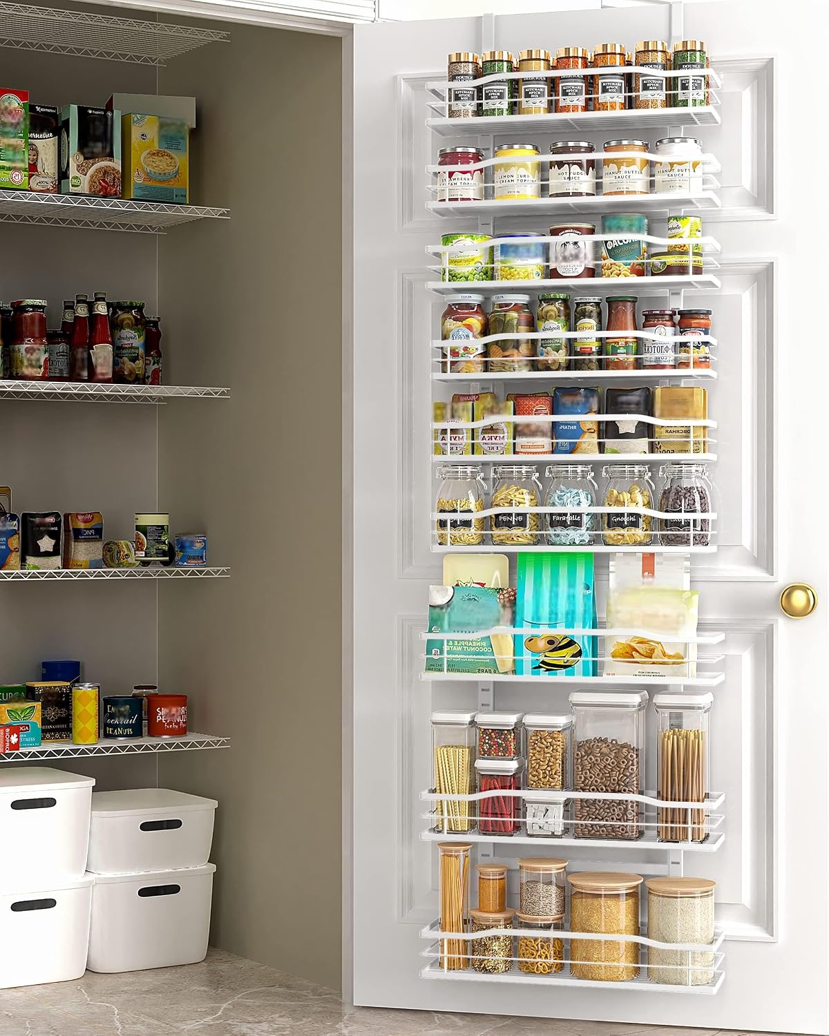 moforoco white 9-tier over the door pantry organizer, main product view