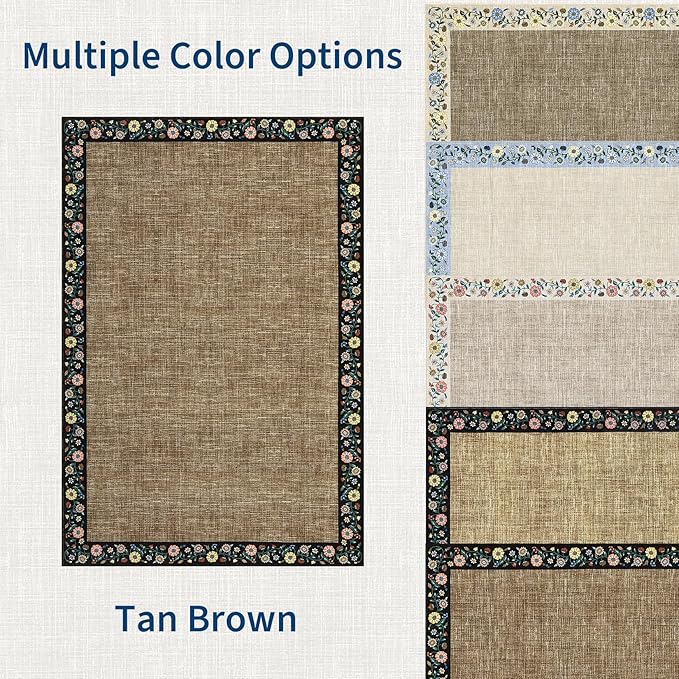 GarveeHome Entryway Rug 2x6 Modern Bordered Runner Rug Washable Kitchen Runners - Image 8
