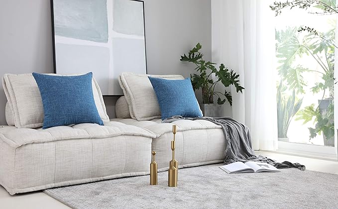 Kevin Textile Pack of 2 Decorative 2 Tone Linen Pillow Covers Cushion Cover - Image 7