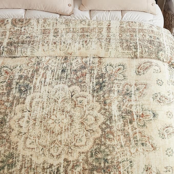 Oversized Vintage Pattern Blanket 120x120 Inches, Giant 10'x10' - Image 6