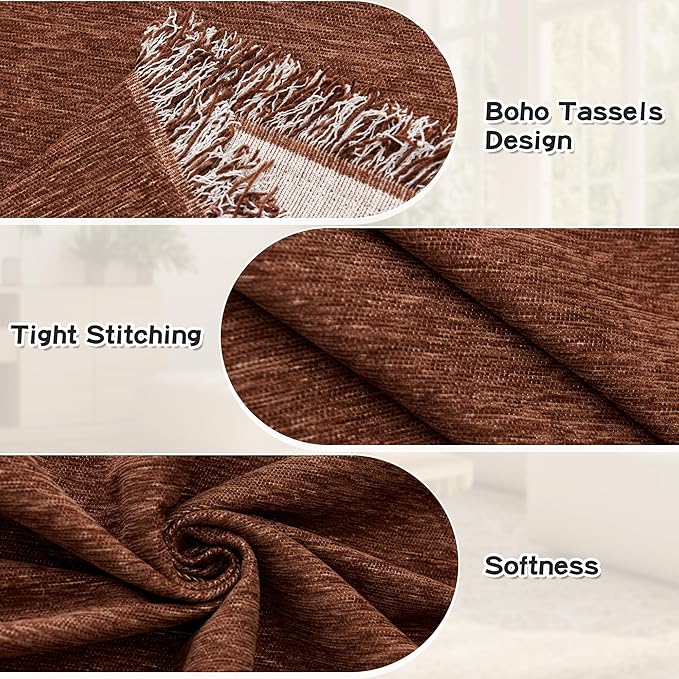 MYSKY HOME Couch Cover for Sectional Sofa, 2 Pieces Chenille Couch Covers for L - Image 4
