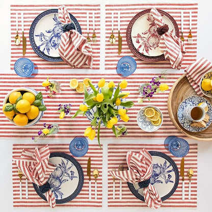 Solino Home Striped Linen Table Runner 156 Inches Long - Image 3
