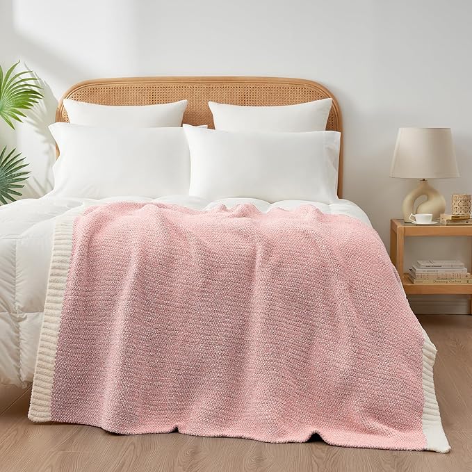 Snuggle Sac Buttery Pink Throw Blanket - Image 6