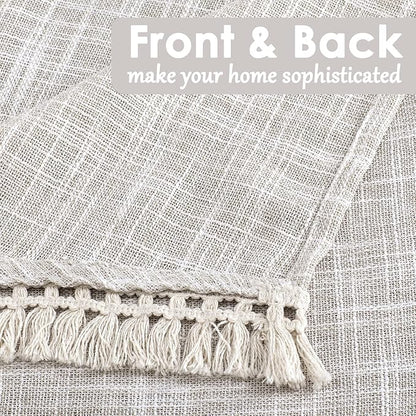 Beda Home Tassel Linen Textured Swag Valances - Image 4