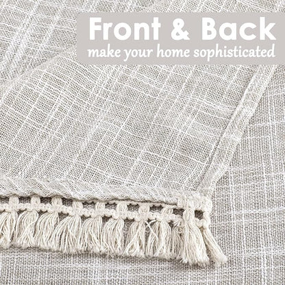 Beda Home Tassel Linen Textured Swag Valances - Image 4