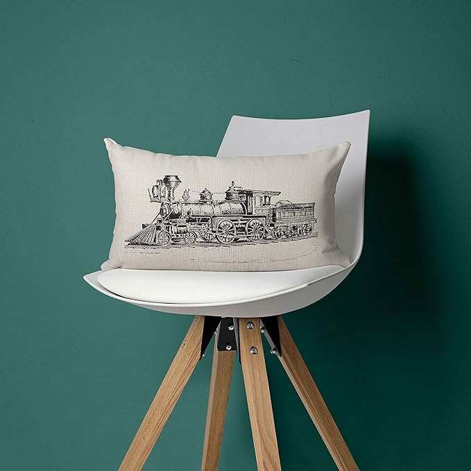 train pillow, train decor 12x20 Pillow Covers, train pillow cushion, Train - Image 3
