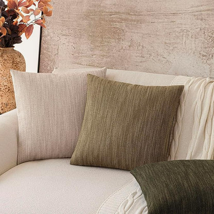 Foindtower Set of 2 Decorative Textured Burlap Linen Throw Pillow Covers - Image 7
