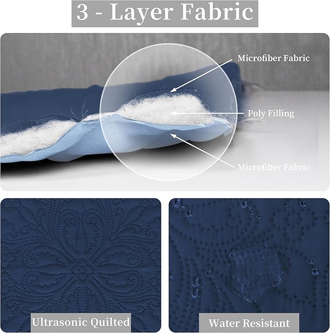 Easy-Going Full/Queen Size Reversible Quilt Set - Image 5