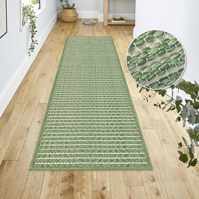Braided Bathroom Runner Rug, Super Absorbent 24"x48" Non Slip Bath Mats - Image 2