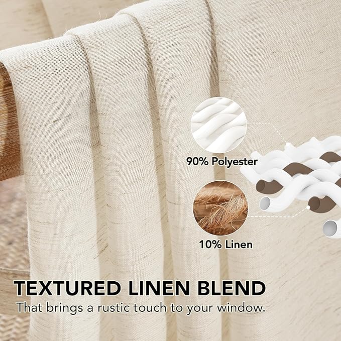 Deconovo Linen Sheer Curtains - Image 5