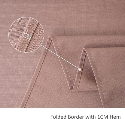 maxmill Square Tablecloth Slubby Texture Stain Resistant Waterproof Wrinkle - Image 6