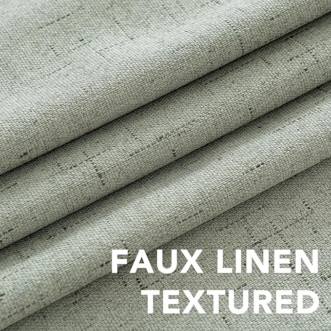 H.VERSAILTEX Linen Blackout Curtains 72 Inches Long 100% Absolutely Blackout - Image 4