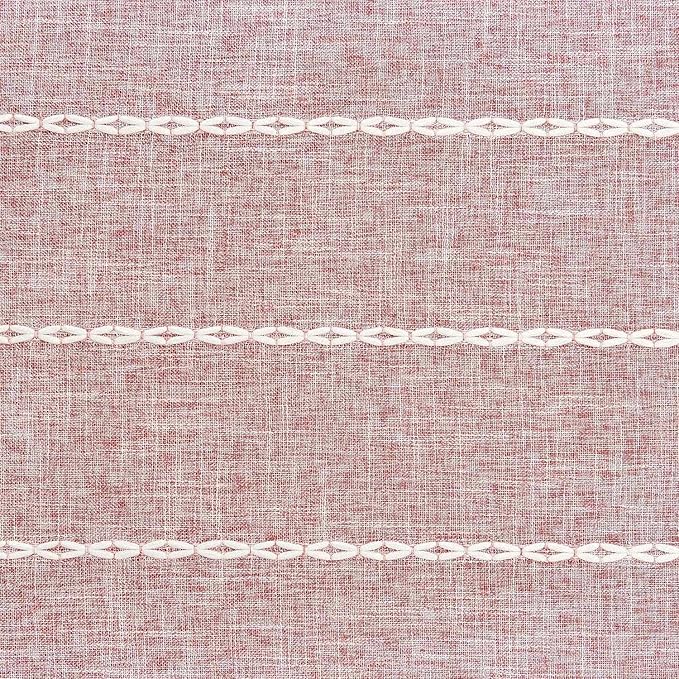 ZeeMart Farmhouse Braided Striped Table Runner, Rustic Pink Table Runners 48 - Image 6