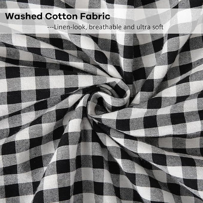 Black White Plaid Gingham Body Pillow Cover - Image 6