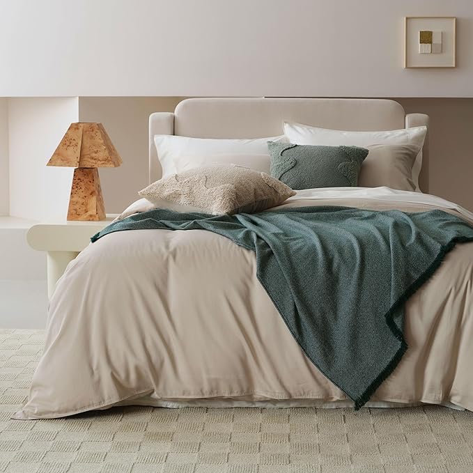 Double Stitch Cotton Tencel Duvet Cover - Image 4