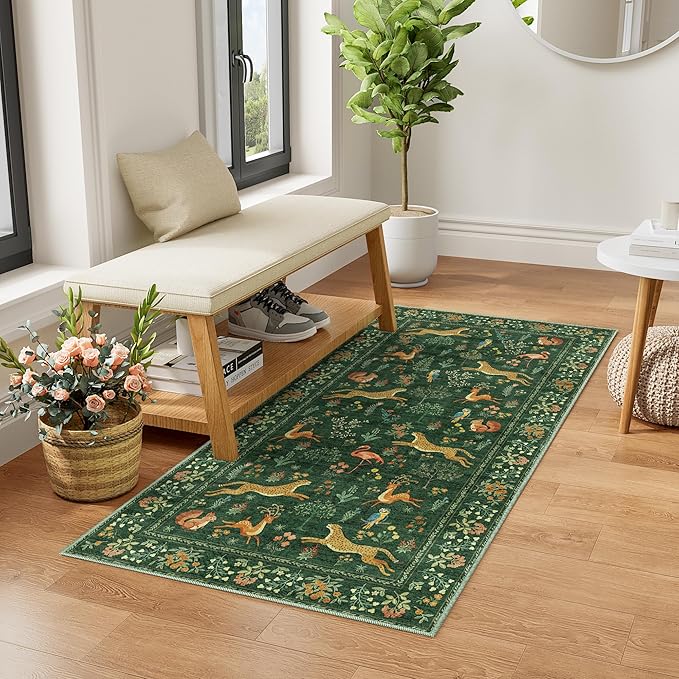 DUKINO 2x4 Rug for Hallway, Washable Kitchen Runner Rug by DUKINO