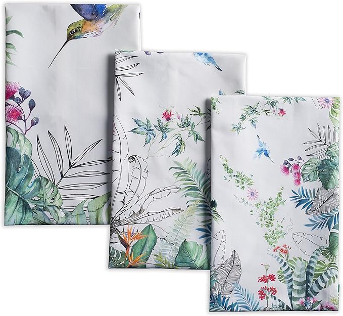 Maison d' Hermine Kitchen Towels Set of 3 100% Cotton 27.50" x 20" Reusable by MaisondHermine