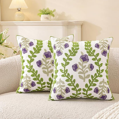 TAOSON Pack of 2, Cotton Cushion Covers, Spring Farmhouse Decor, Valentine's by TAOSON
