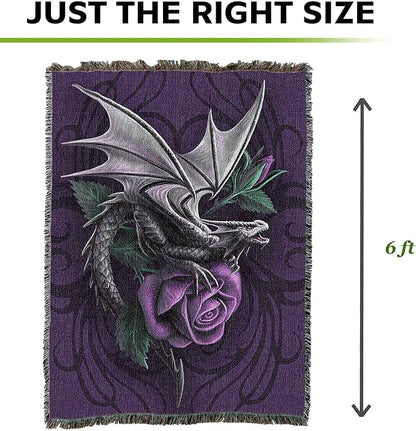 Pure Country Weavers Dragon Beauty Woven Blanket by Anne Stokes - Image 4