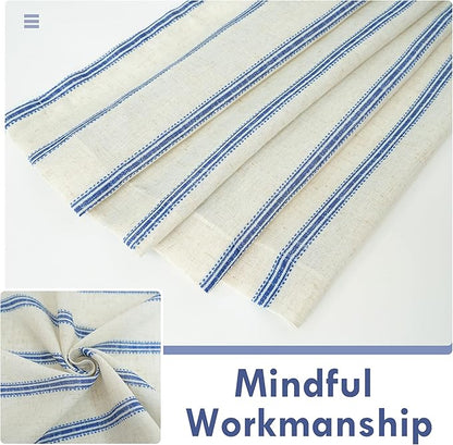 DriftAway Farmhouse Vertical Striped Linen Blend Textured Light Filtering Semi - Image 6