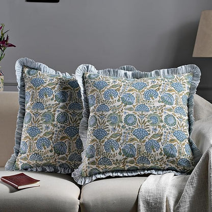 Ridhi Modern Farmhouse Pillow Covers Decorative Cotton Throw Pillow Covers Set - Image 2