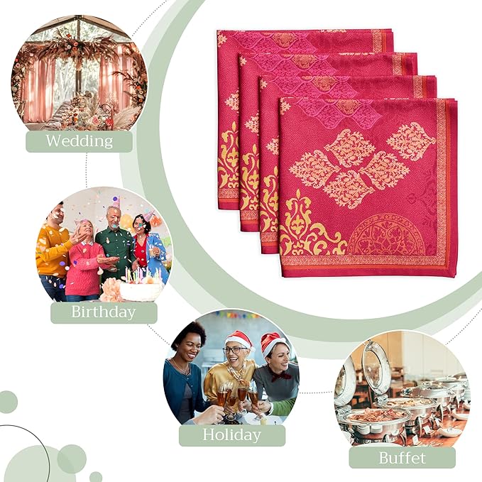 Maison d' Hermine Cloth Napkins Set of 4 100% Cotton - Image 6