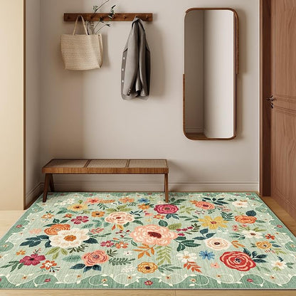DUKINO 4x6 Area Rug, Floral Rugs - Image 2